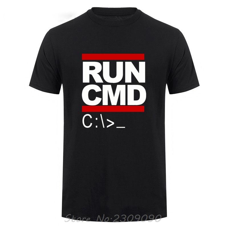 Футболка оверсайз "Run Cmd" для программиста, смешной подарок на день рождения, хлопковая футболка, для парня, мужа, унисекс, мужская одежда