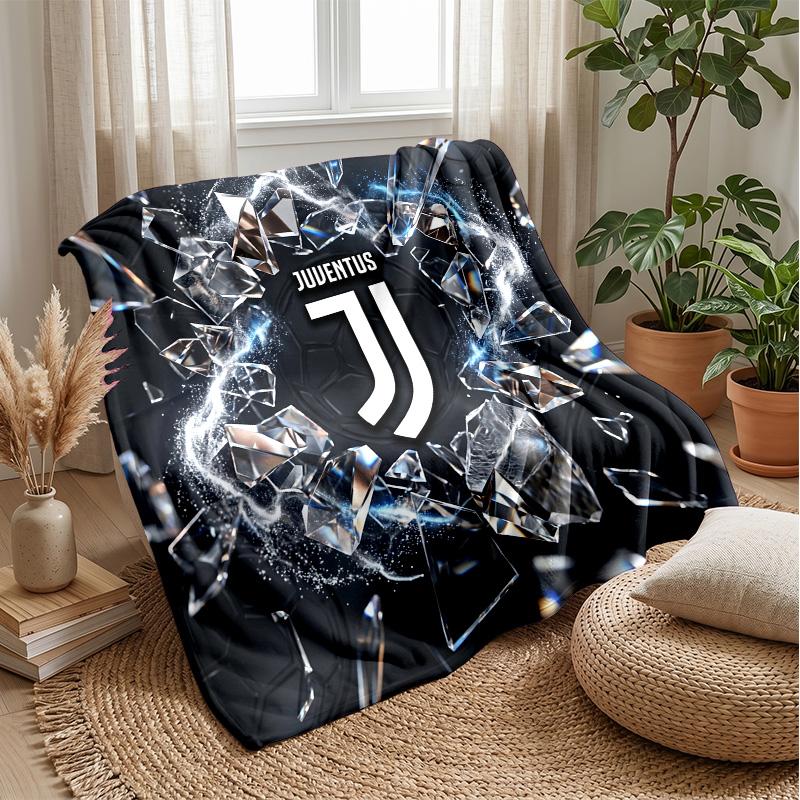 Juventus FC Theme blanket Soft Flannel Blanket Plush Throw Blanket Cozy Sofa Bed Blanket for Home Decor