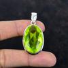 Кулон с ограненным лимонным топазом, оригинальный кулон с драгоценным камнем, кулон ручной работы, изящное ювелирное украшение, кулон из стерлингового серебра 925 пробы, подарки для него, украшения в стиле бохо