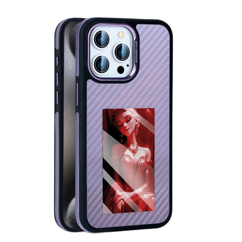 Чехол Gold Shield из двухцветного углеродного волокна для iPhone16 pro/iPhone16 pro max, полностью обернутый, полностью закрытый, устойчивый к падениям и царапинам