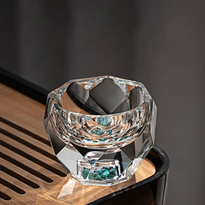 50 мл Хрустальные стаканы для ликера с алмазной резкой для виски, черного чая, стакан с двойным дном, чашка для саке, соджу, бренди, чая