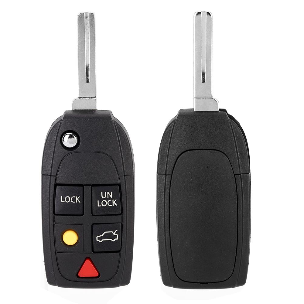 Складной откидной чехол для ключей с 5 кнопками, замена корпуса, подходит для S60 S80 V70 XC70 XC90
