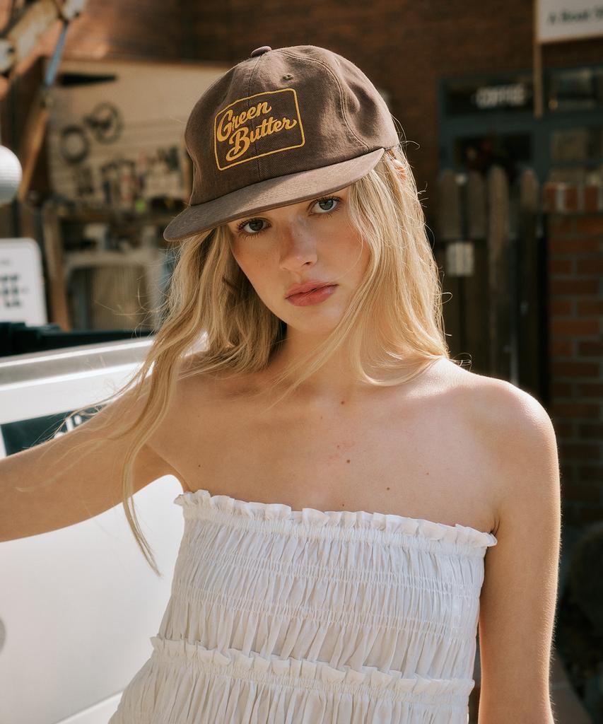 Стильная хлопковая кепка GREENBUTTER (коричневый)