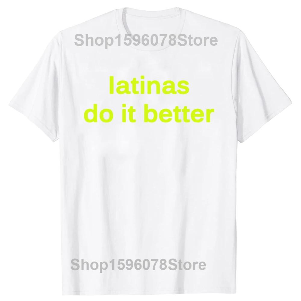 Latinas Do Better Print T-shirt Cute Short Sleeve Tops Tees Harajuku Baby Tees Retro Latin Short Sleeve T Shirts