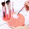 2 в 1 Моющая кисть-пад Силиконовая подставка для сушки кистей для макияжа Коробка для чистки кистей для макияжа для женщин