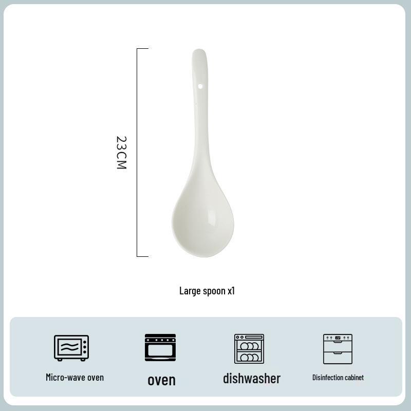 Ribbed Underglaze White Ceramic Tableware Set: Includes Plates, Chopsticks, Soup, Noodle, and Rice Bowls