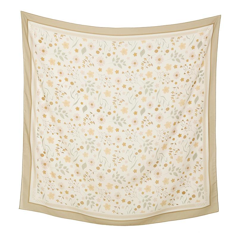 Autumn and Winter Hot-selling New Floral Printing Large-size Square Scarf Women's Popular Malay Women's Headscarf