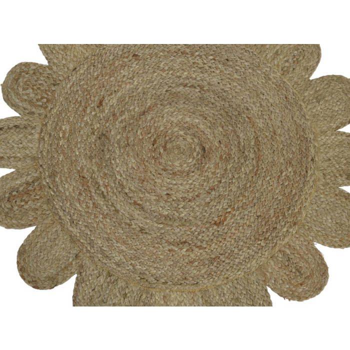 Tapis jute rond bord irrégulier - Nos Envies Déco
