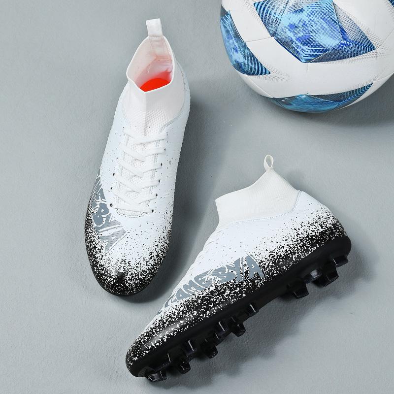 Мужские высокие носки, большие размеры, длинные шипы, футбольные бутсы, нескользящие, износостойкие, TPR, искусственный газон, уличные детские футбольные бутсы