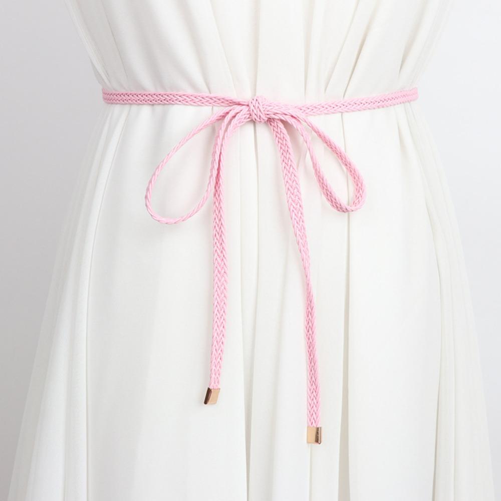 Weave Dress Slim Belt Solid Color Sweater Strap Fashion Waist Closing Decorative Female