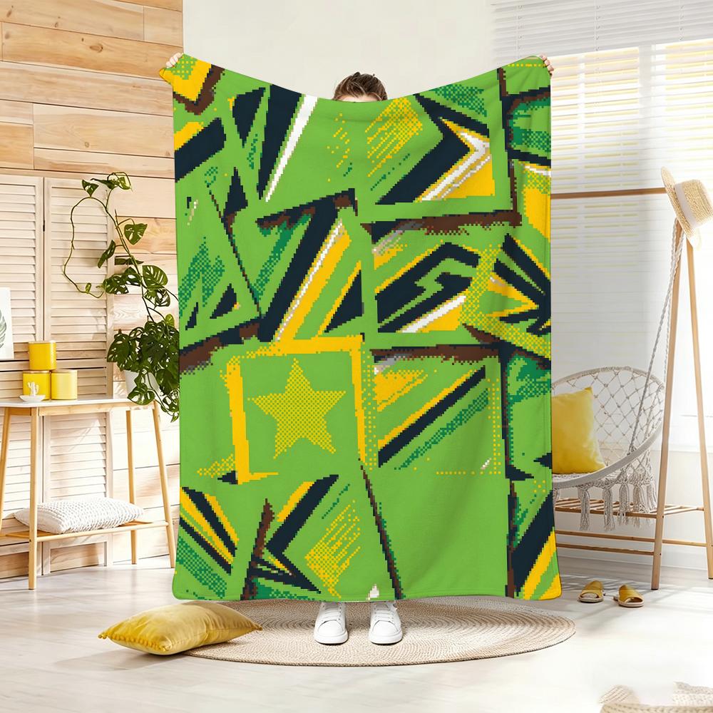 Dynamic YK Grid Throw Lightweight g Flannel Blanket Soft Skinfriendly for Summer Cooling