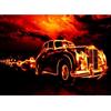 DIY Алмазная картина Огонь Автомобиль Алмазная вышивка Крестом Горный хрусталь Мозаика