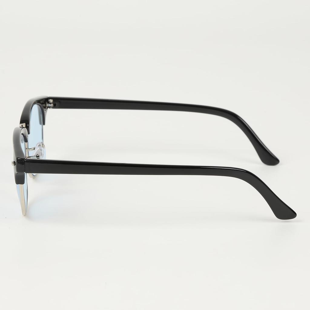 КЛАССИЧЕСКИЕ ПОЛЯРИЗОВАННЫЕ СОЛНЦЕЗАЩИТНЫЕ ОЧКИ UV400 для улицы с прозрачными линзами, идеально подходящие для ночного вождения, аксессуары [Что говорят], (Светло-голубой/Черный/Серебристый (нет