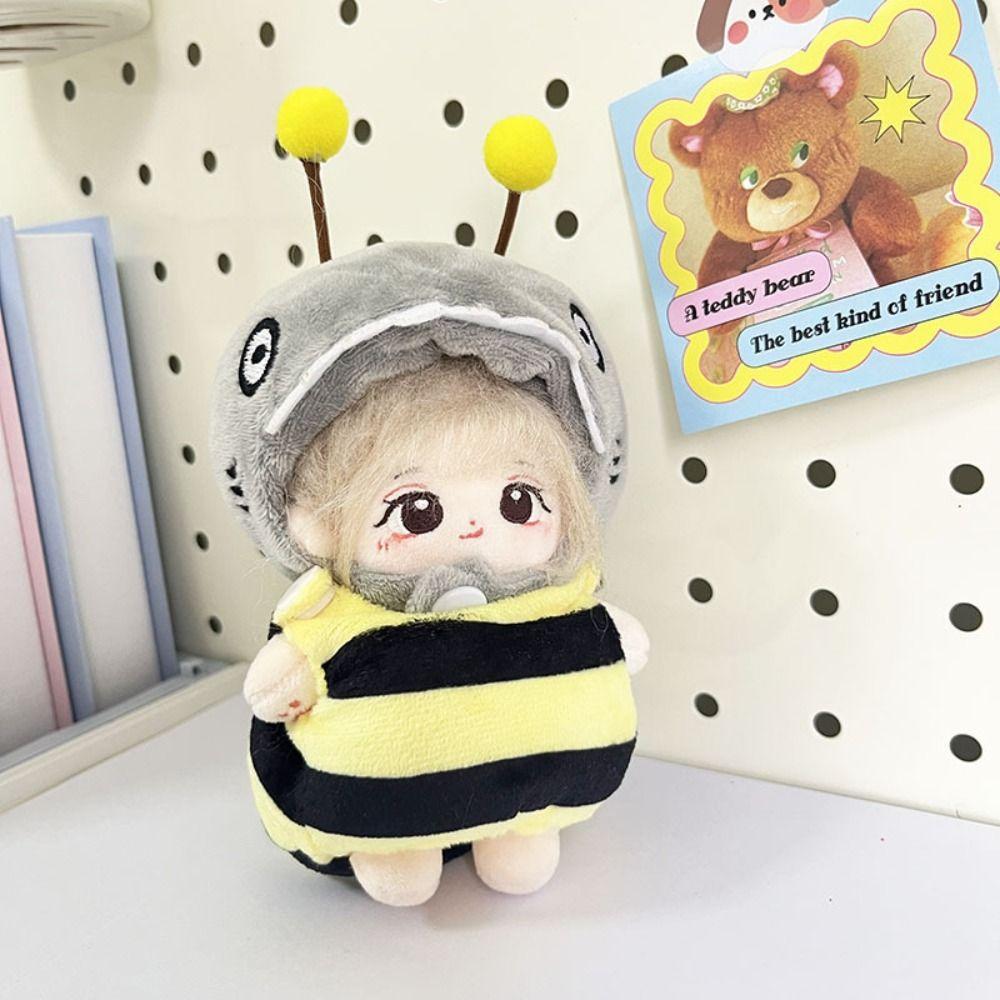 Shark and Bee 10cm Idol Doll Outfit Two Piece Suit Doll Changing Dressing Children Gift