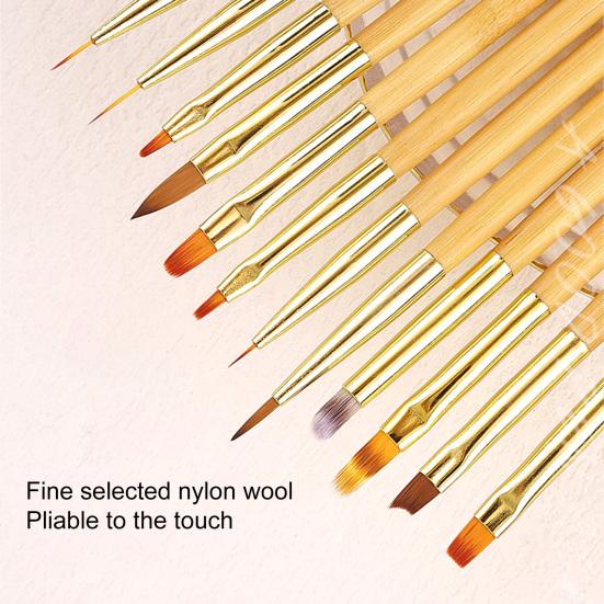 Прочная кисть для дизайна ногтей с мягкой щетиной и гибким наконечником «сделай сам»