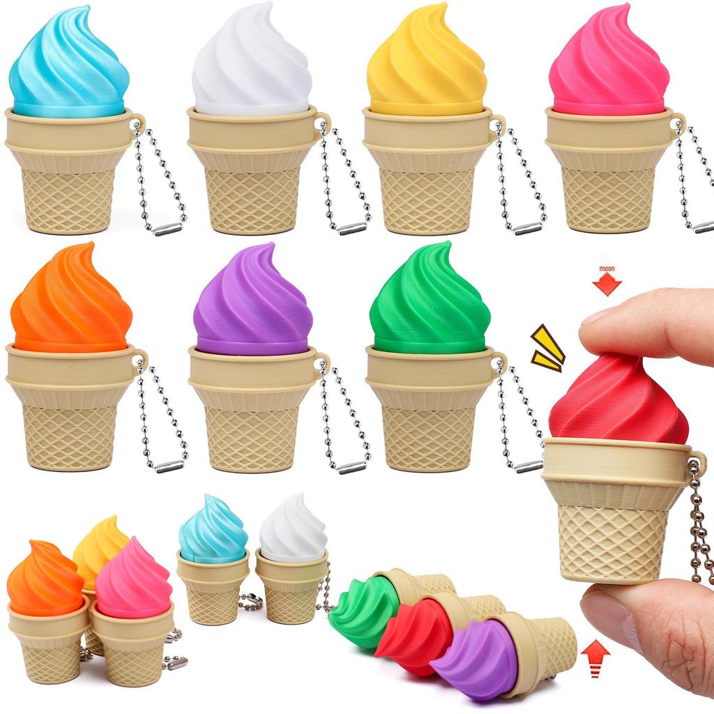 3D Брелок-мороженое - Игрушка для снятия стресса и подвеска на рюкзак