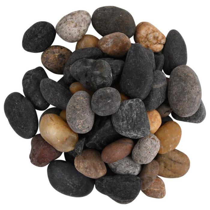 Pebbles - vidaXL - Polished Pebbles - 5-8 Cm - Mixed Color - 25 Kg