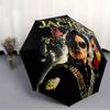 1pc Michael Jackson Automatic Umbrella - 8-Rib Foldable Design, Outdoor Adventures, and Family Celebrations, Durable Canopy Material yy250827107