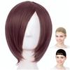 Парик для косплея CaseEden, Премиум, Гладкий, Короткий, Темно-коричневый, WIG6121