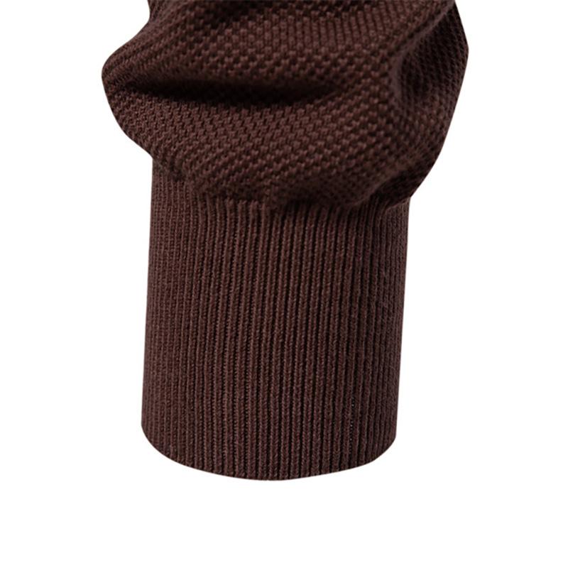 Callaway 2025 Осень/Зима Вышитый Новый Большой Стоячий Воротник Мужской Свитер Полумолния Цвет Блок Вязаный Свитер Качественная Мужская Одежда