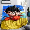 Фланелевое одеяло с принтом персонажей Dragon Ball, Высококачественное, Удобное для всех сезонов, Декор для дома, Тепло и уют, Идеально для рождественских подарков