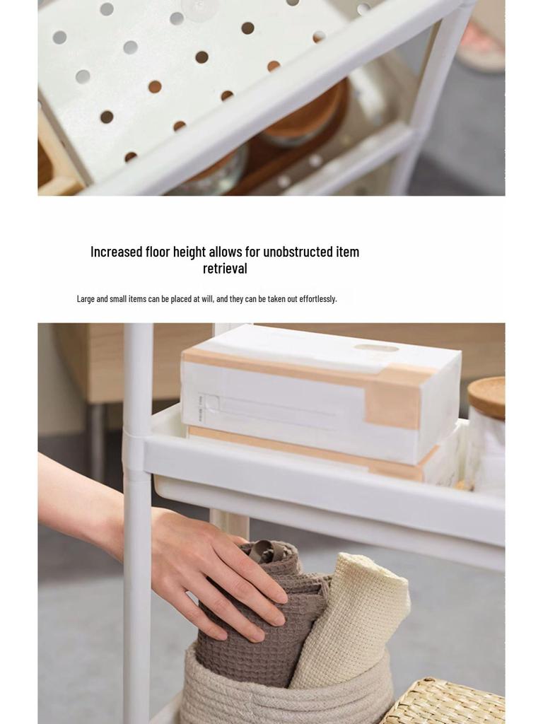 Напольная стойка для хранения в ванной комнате: Компактная тележка для туалета и душа