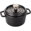 Staub Cocotte круглый черный маленький эмалированный горшок ручной работы, совместимый с IH, японский La Cocotte круглый "Pico 14 см" [Авторизованный продукт] 40509-476