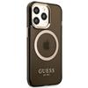 Guess Guhmp13Lhtcmk Iphone 13 Pro / 13 6,1 Czarny/Black Hard Case Gold Outline Translucent Magsafe