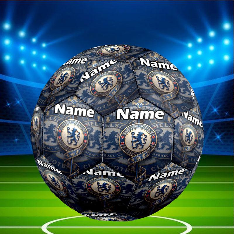 Custom Name Personalized Chelsea Football Club Print Size 5 Soccer Ball Training & Match Football, for Team, Kicking, Gift for Football Enthusiasts