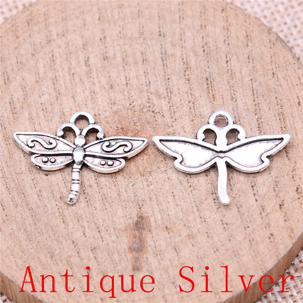 Dragonfly Shaped Charms Pendant For Bracelet Necklace Jewelry Making Craft Findings