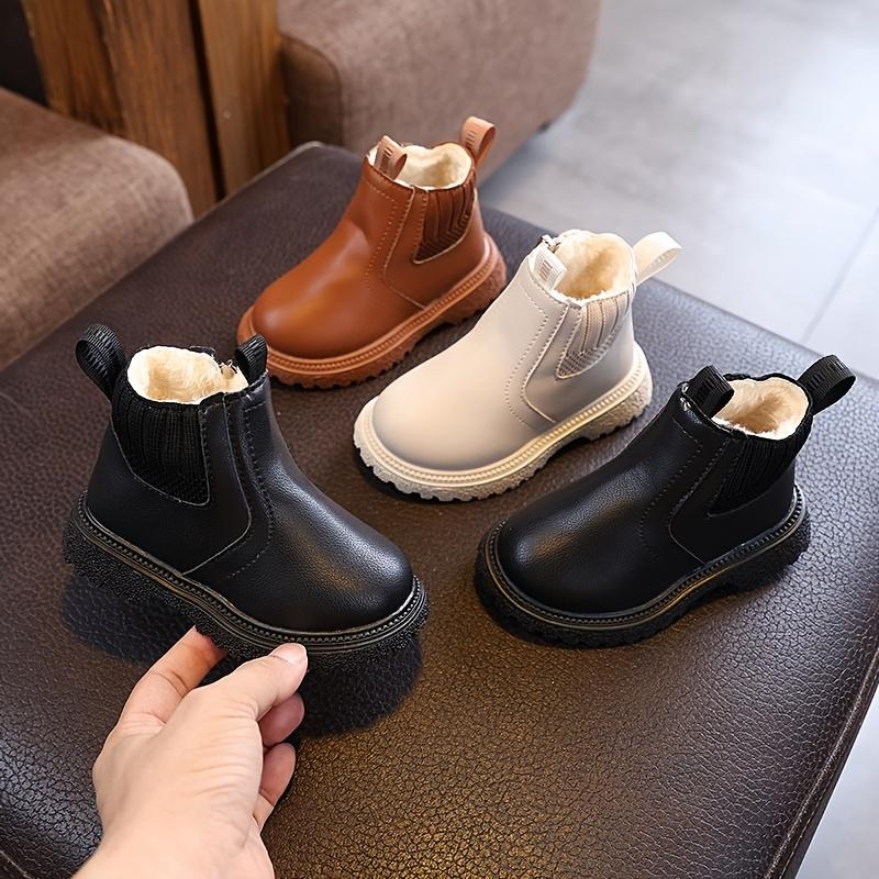 high qualityKids' Winter Boots with Zipper Closure | And Contrast Design, Warm Shock-Absorbing Insoles, Durable PVC Sole, Casual Style with Fabric