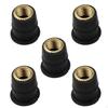 5 Pieces Windshield Rubber Motorcycle Nuts Replaces Universal Repair Parts Brass Nut Fairing