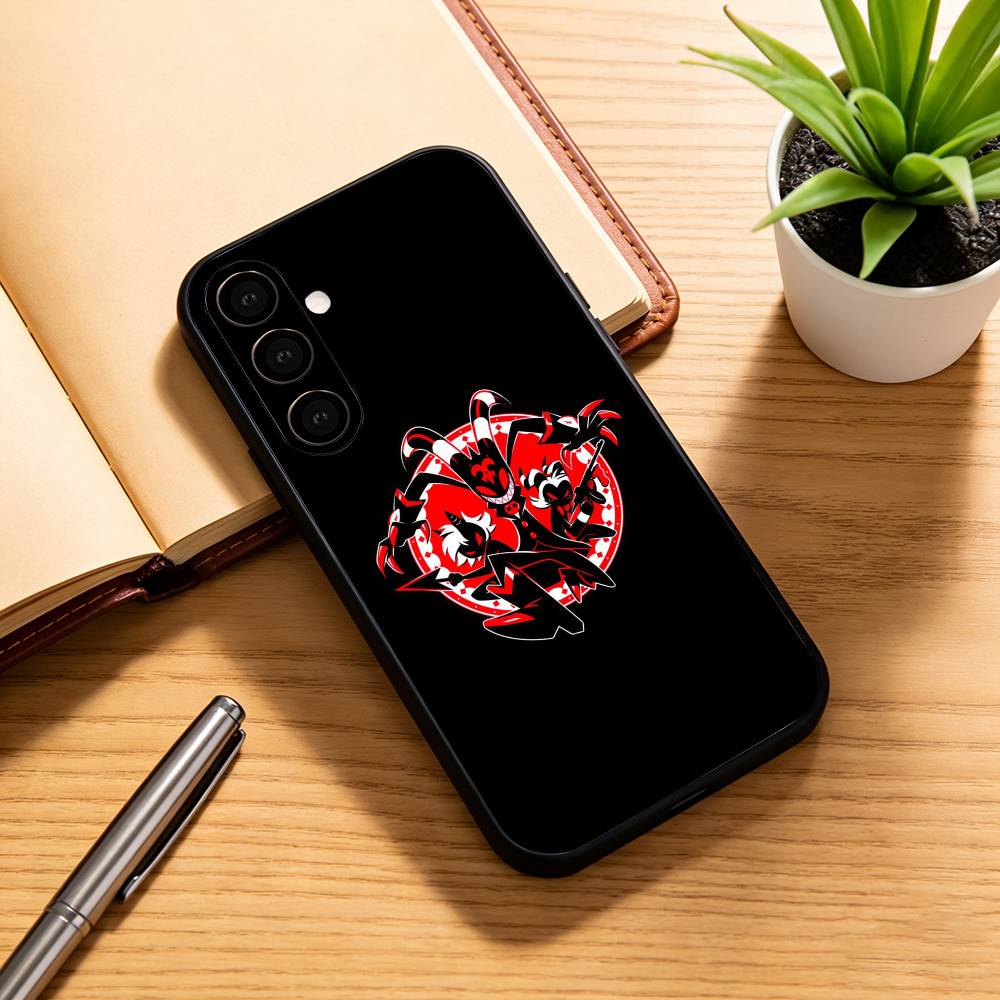 B-Blitzo H-Helluva Boss Phone Case Black Silicone Soft For Samsung Galaxy A73,A72,A71,A70,A53,A52,A51