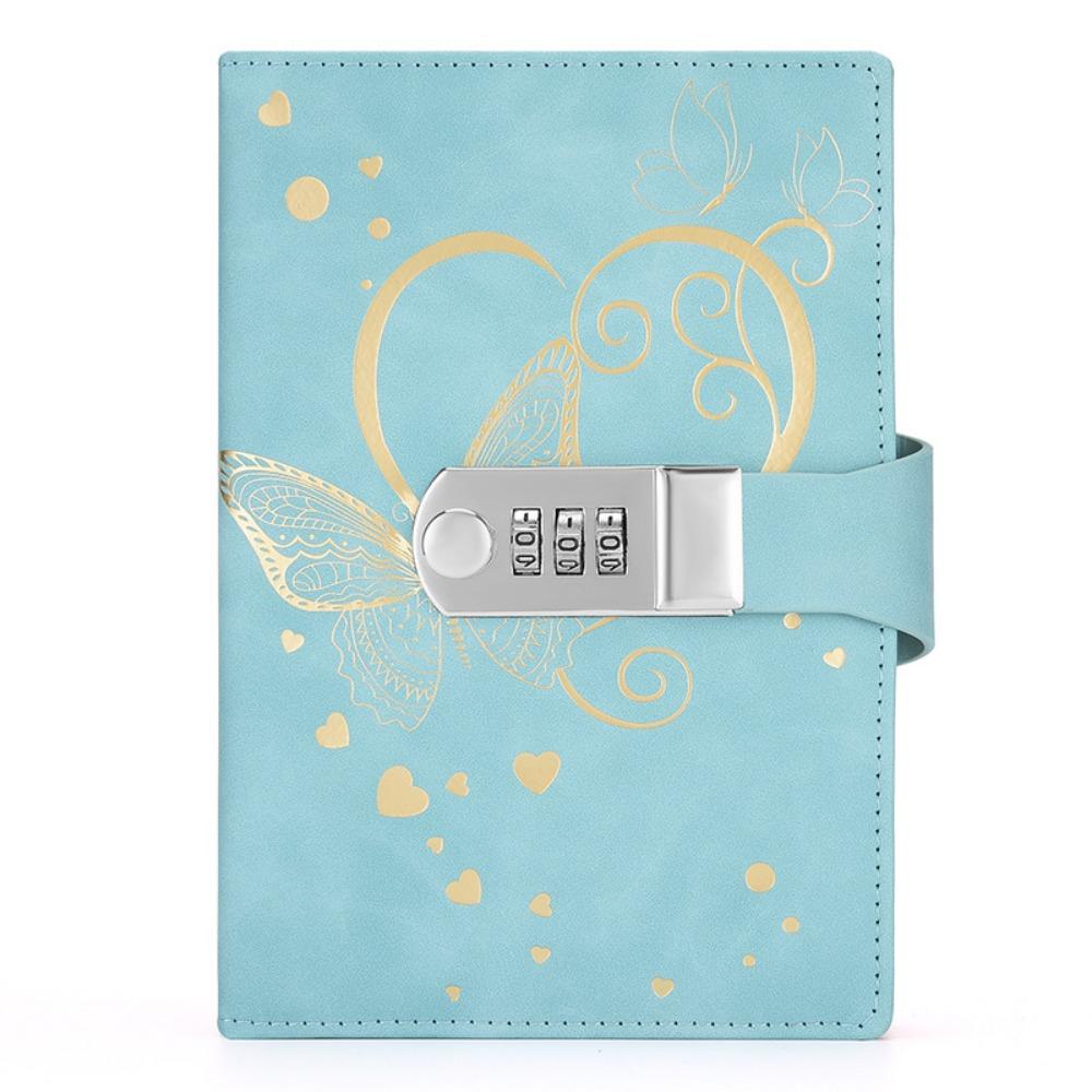 Утолщенный блокнот B6 с замком 200 страниц Дневник Ноутбук с новым паролем Студент