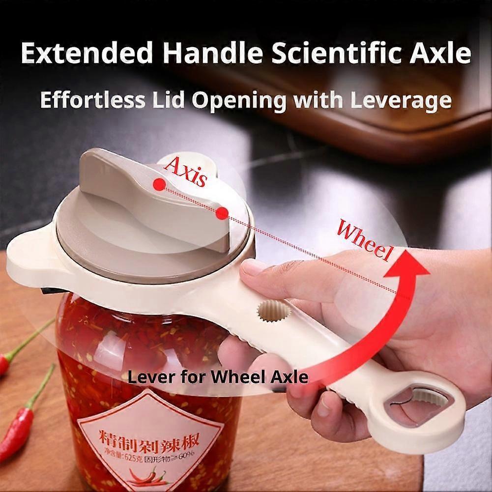 4 in 1 Multi-Purpose Jar Opener Multi Kitchen Tool Fits Kitchen Jars Bottles and Cans
