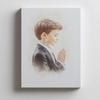 Pamiątka Pierwszej Komunii Świętej - Chłopiec Pamiątka Pierwszej Komunii Świętej - Chłopiec, 30X40 Cm, Bez Ramy, Płótno Premium Na Blejtramie