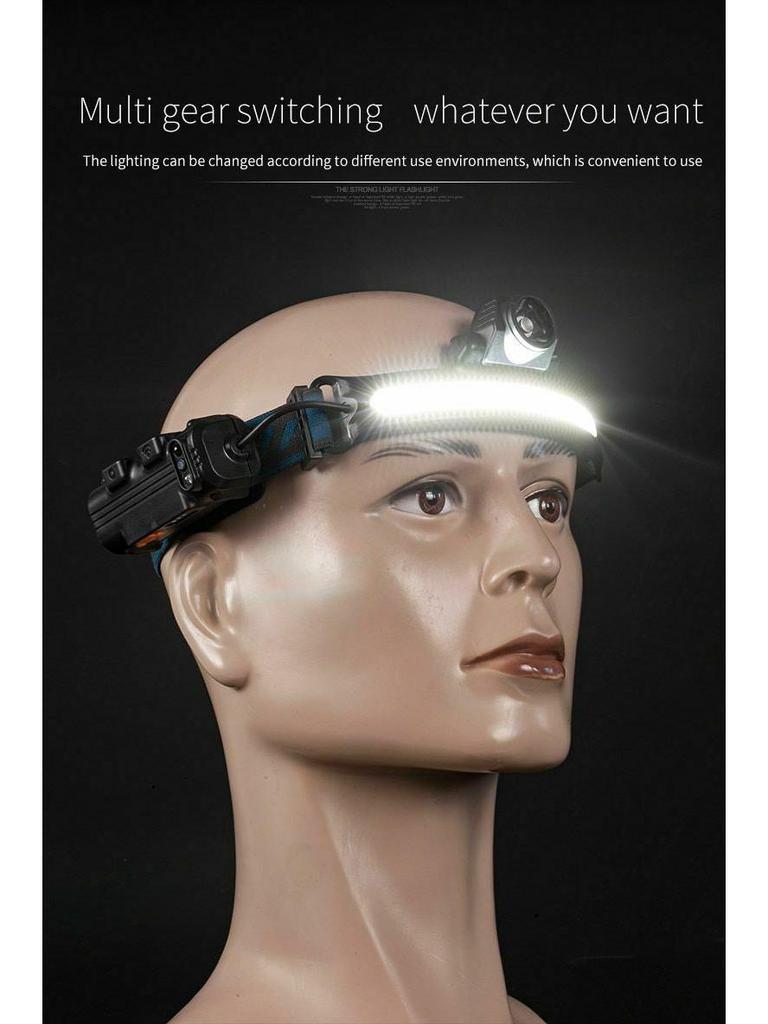 Светодиодная фара XPG+COB: USB-зарядка, датчик масштабирования, многофункциональный для рыбалки на открытом воздухе