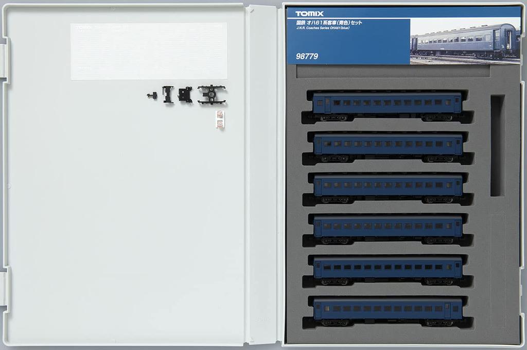 TOMYTEC TOMIX N Gauge JNR OHA 61 Series Set 98779 Железнодорожная модель пассажирского вагона (синий)