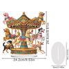 Acrylic 2D Flat Carousel Print DIY Desktop Diamond Art Kits Diamond Painting Desktop Decorations for Home Office Desktop Decor