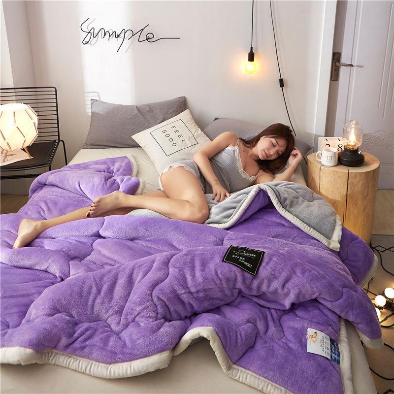 Одеяло Покрывало Теплое и удобное зимнее утолщенное одеяло из кораллового флиса плюс флисовые простыни Двустороннее флисовое одеяло Фланелевое одеяло Siesta Коврик