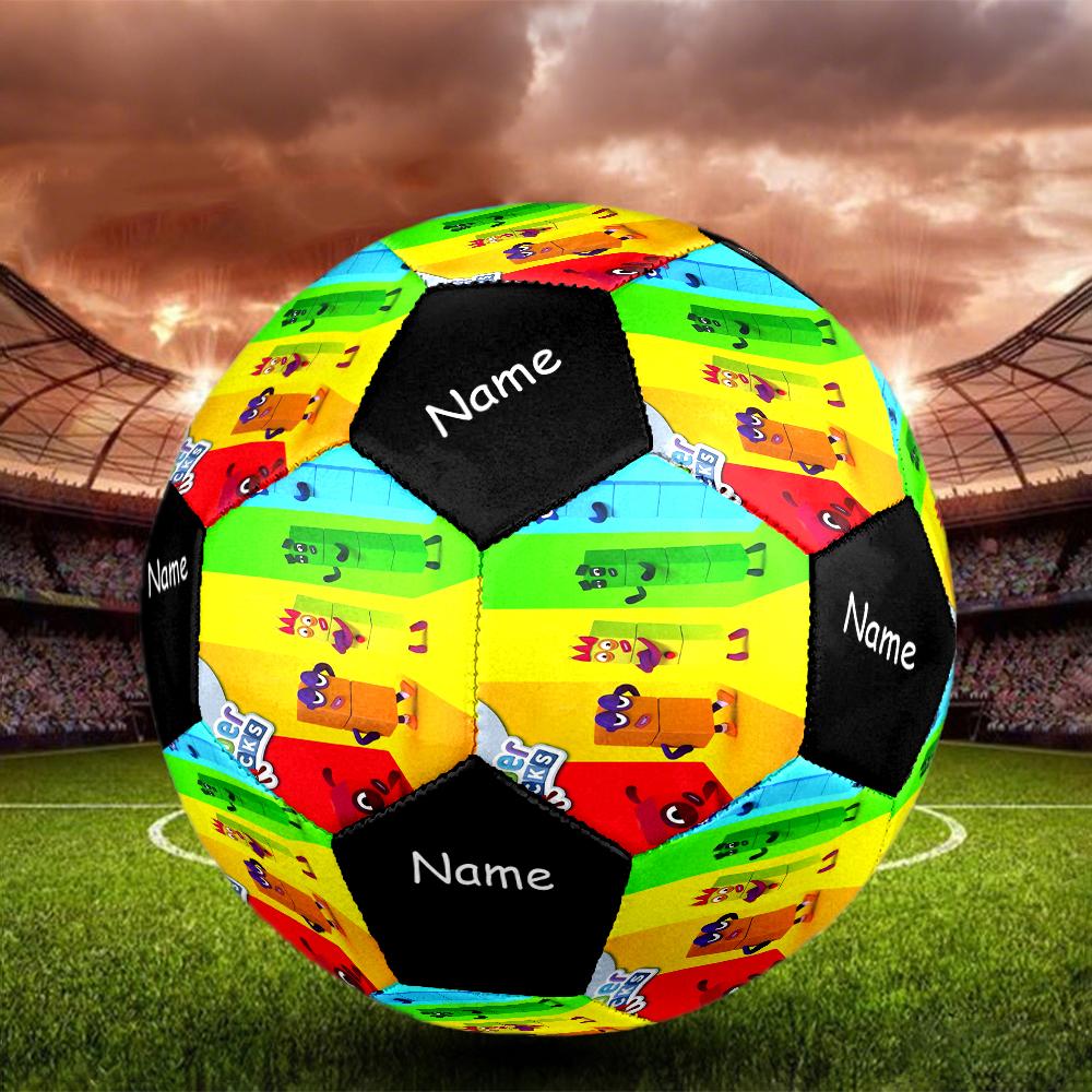 Custom Name Numberblocks Theme Size 5 Soccer Ball, Suitable for Both Indoor and Outdoor Matches, a Gift Suitable for Everyone.