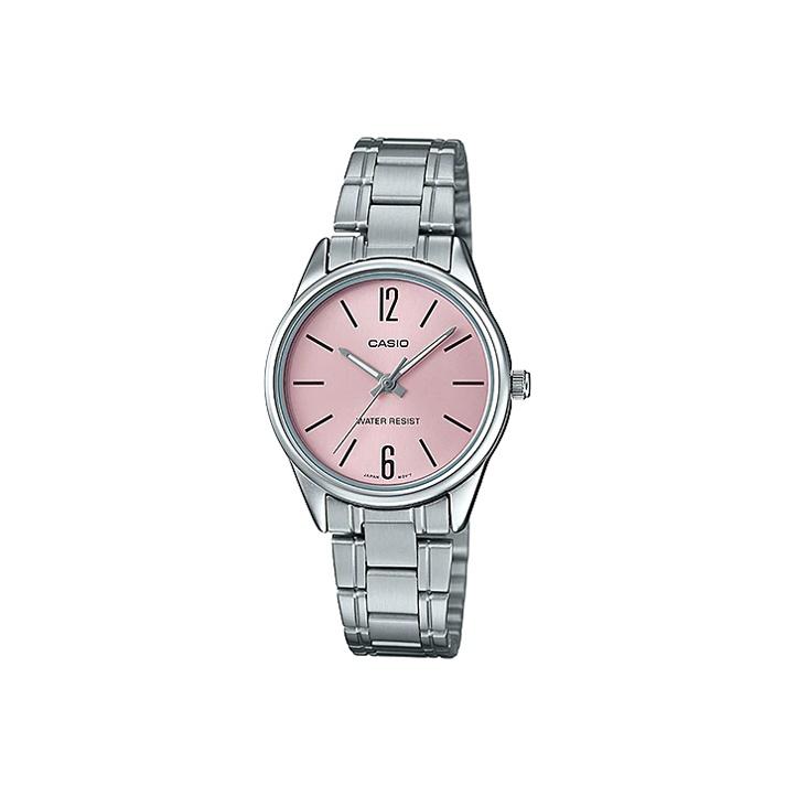Casio Женские часы стандартной серии Розовые LTP-V005D-4B LTP-V005D-4B