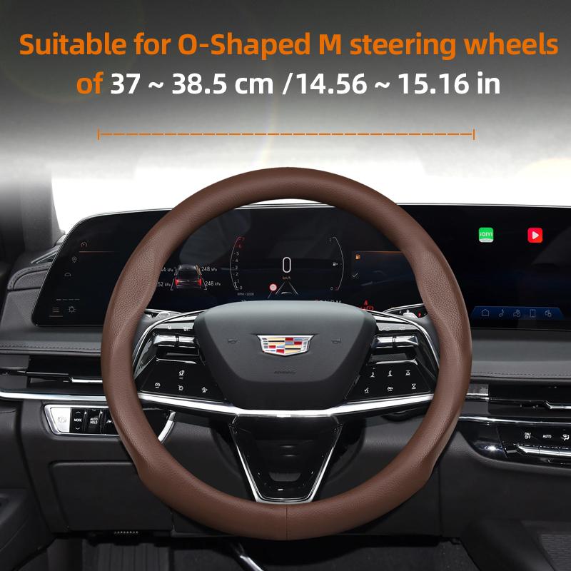 Suitable for Cadillac Ultra-Thin Breathable Leather Steering Wheel Cover Suitable for Cts 2013 Ct4 Carbon Interior Ct5 Xt5 Xt4 Xt6 Escalade Srx X