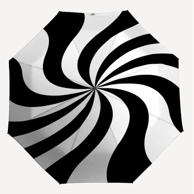 1pc swirl pattern Automatic Open/Close Umbrella with Windproof, 8-Rib Sturdy Canopy, Durable Ribs, Fashionable Design1240A