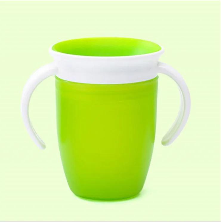 360 Degrees Can Be Rotated Baby Learning Drinking Cup with Double Handle Silicone Drinking Cup Anti-Choking Drinking Cups