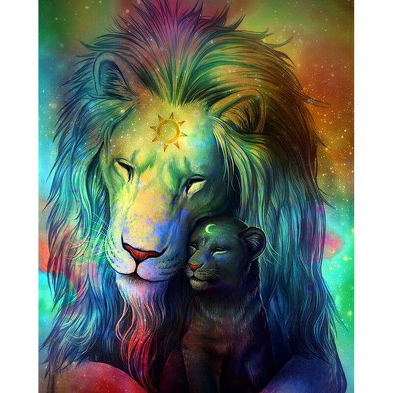 5D алмазная живопись кошка тигр полная круглая мозаика из смолы Алмазная вышивка животные изображение стразы мозаика домашний декор