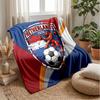 Netherlands Football Printed Flannel Blanket Skin Friendly Warm Decorative Throw for Indoor Couch Bed Daily Use