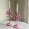 Single Head French Bow Candlestick Wrought Iron Candle Containers  Western Decoration
