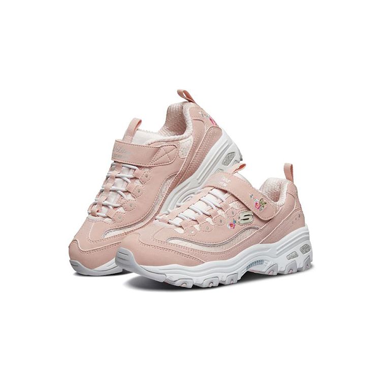 Skechers Кроссовки DLites Низкие Розовые и Серебристые Детские кроссовки 80579L-LTPK