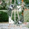 2 Pcs Artificial Flowers Swag Faux Flowers Rose Swag Floral Garland for Ceremonies Sign Backdrop Wedding Arch Stair Railing Decor